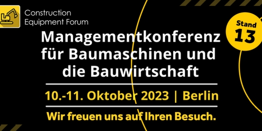 Condecta an der Managementkonferenz für Baumaschinen und die Bauwirtschaft in Berlin