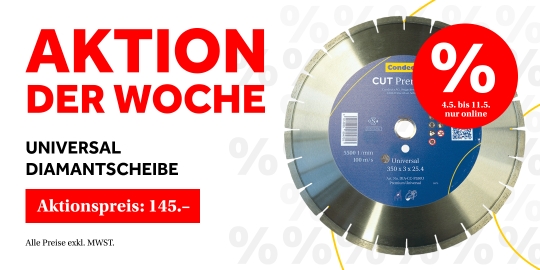 Aktion der Woche: Premium 450 mm Universal Diamantscheibe