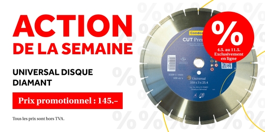 Action de la semaine : disque diamant universel Premium 450 mm